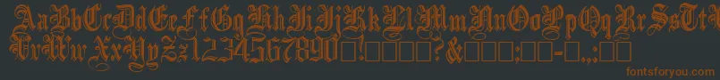 IncisedBlack Font – Brown Fonts on Black Background