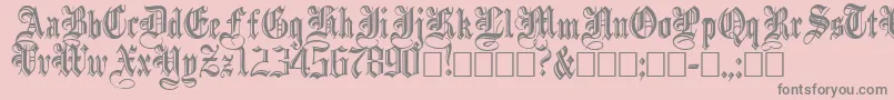 IncisedBlack-Schriftart – Graue Schriften auf rosa Hintergrund