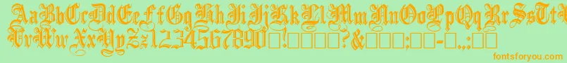IncisedBlack Font – Orange Fonts on Green Background