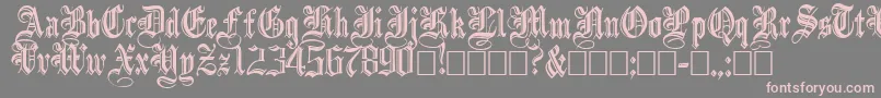 IncisedBlack Font – Pink Fonts on Gray Background