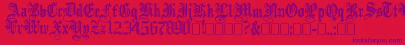 fuente IncisedBlack – Fuentes Moradas Sobre Fondo Rojo