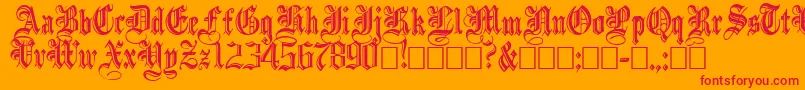 IncisedBlack Font – Red Fonts on Orange Background