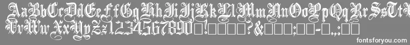 フォントIncisedBlack – 灰色の背景に白い文字