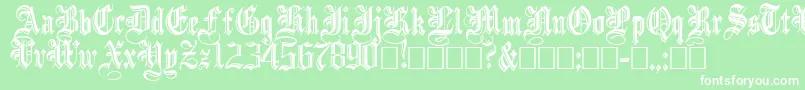 IncisedBlack Font – White Fonts on Green Background