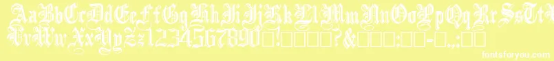 IncisedBlack Font – White Fonts on Yellow Background