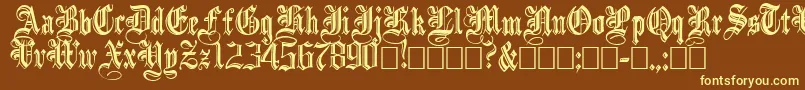 IncisedBlack Font – Yellow Fonts on Brown Background