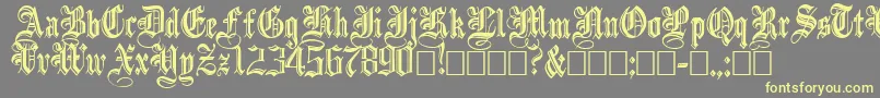 IncisedBlack Font – Yellow Fonts on Gray Background