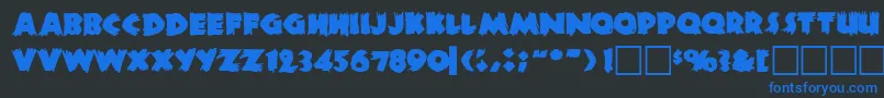 Zombie2 Font – Blue Fonts on Black Background