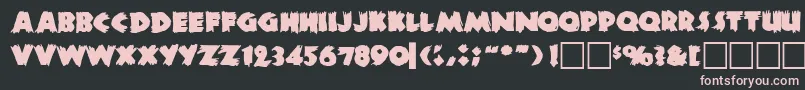 Zombie2 Font – Pink Fonts on Black Background