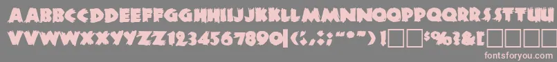 Zombie2 Font – Pink Fonts on Gray Background