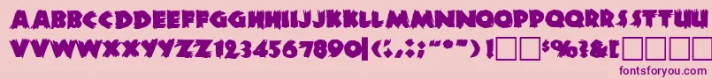 Zombie2 Font – Purple Fonts on Pink Background