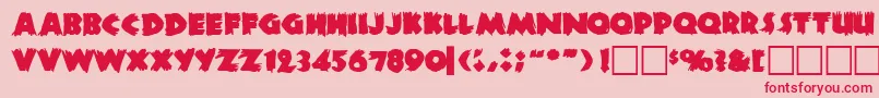 Zombie2 Font – Red Fonts on Pink Background