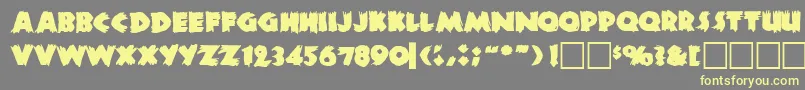 Zombie2 Font – Yellow Fonts on Gray Background