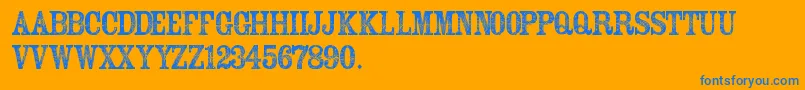 SekarArum Font – Blue Fonts on Orange Background
