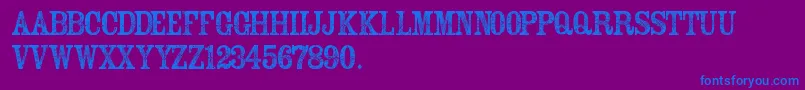 SekarArum Font – Blue Fonts on Purple Background