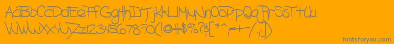 Blazingheat9Bold Font – Gray Fonts on Orange Background