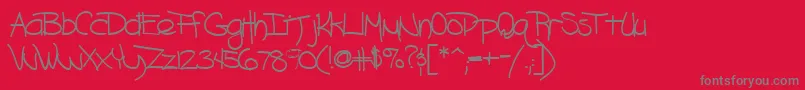 Blazingheat9Bold Font – Gray Fonts on Red Background