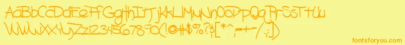 Blazingheat9Bold Font – Orange Fonts on Yellow Background