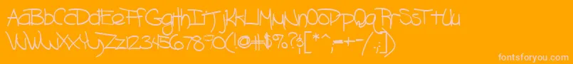 Шрифт Blazingheat9Bold – розовые шрифты на оранжевом фоне