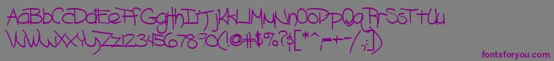Blazingheat9Bold-Schriftart – Violette Schriften auf grauem Hintergrund