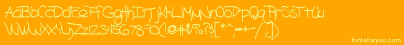 Blazingheat9Bold-fontti – keltaiset fontit oranssilla taustalla