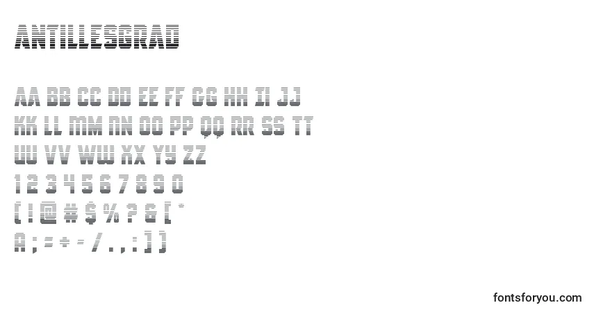 Antillesgrad Font – alphabet, numbers, special characters