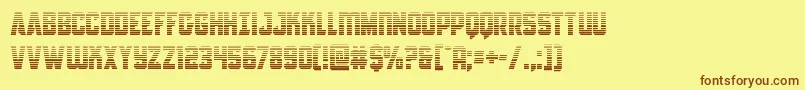 Antillesgrad Font – Brown Fonts on Yellow Background