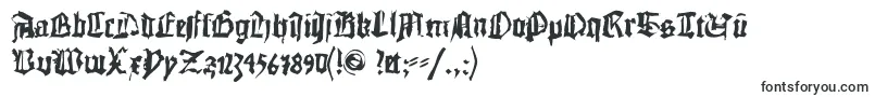 Doublebrokentextura-Schriftart – Schriftarten, die mit D beginnen