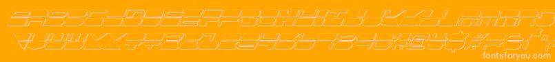 QuickmarkCondShadowItal Font – Pink Fonts on Orange Background