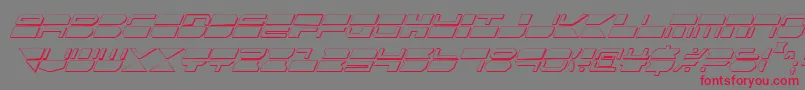 QuickmarkCondShadowItal Font – Red Fonts on Gray Background