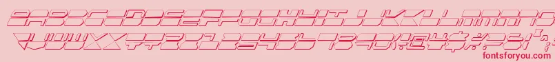 QuickmarkCondShadowItal Font – Red Fonts on Pink Background