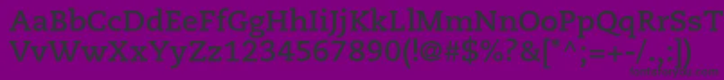 Fonte CaecilialtstdBold – fontes pretas em um fundo violeta