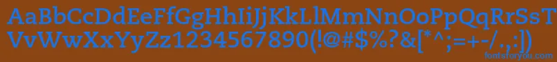 CaecilialtstdBold Font – Blue Fonts on Brown Background
