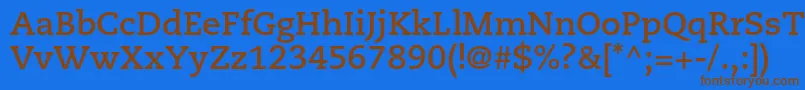 CaecilialtstdBold Font – Brown Fonts on Blue Background
