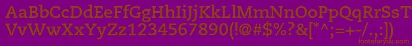 CaecilialtstdBold Font – Brown Fonts on Purple Background
