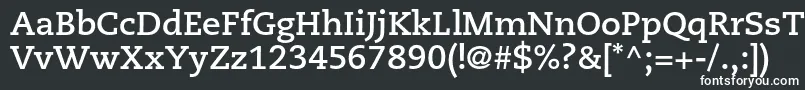 Шрифт CaecilialtstdBold – белые шрифты на чёрном фоне