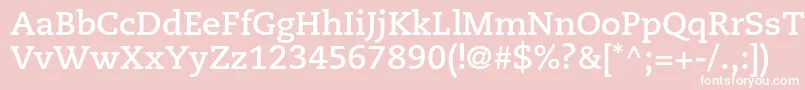 CaecilialtstdBold Font – White Fonts on Pink Background