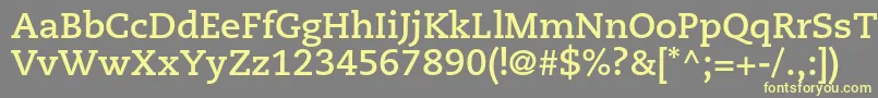 CaecilialtstdBold Font – Yellow Fonts on Gray Background