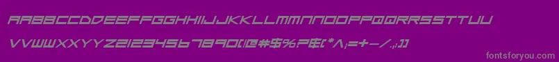 Шрифт LowGunScreenBoldExpitalic – серые шрифты на фиолетовом фоне