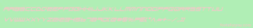 LowGunScreenBoldExpitalic Font – Pink Fonts on Green Background