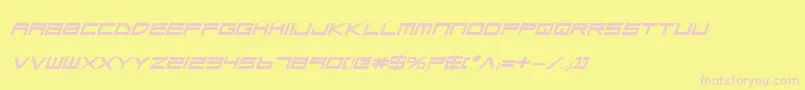 LowGunScreenBoldExpitalic Font – Pink Fonts on Yellow Background