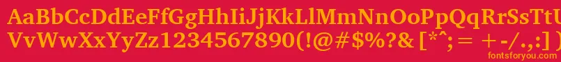 Charissilb Font – Orange Fonts on Red Background