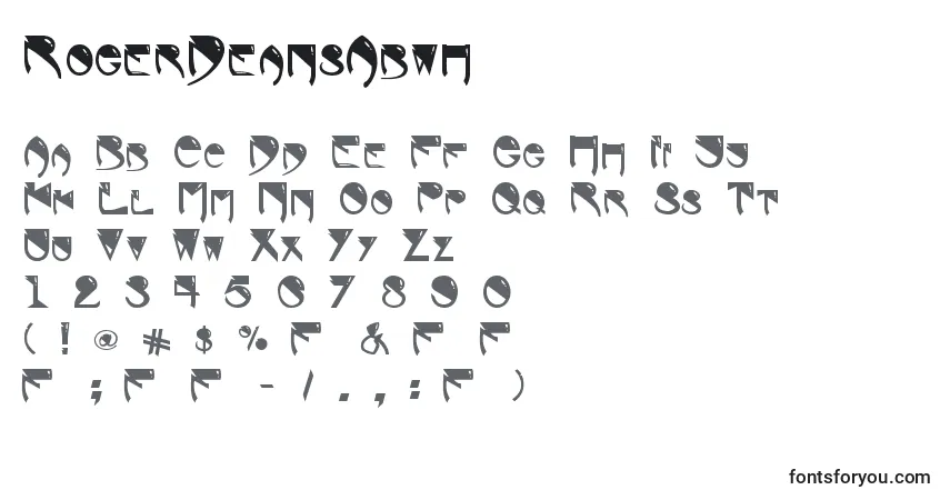 Schriftart RogerDeansAbwh – Alphabet, Zahlen, spezielle Symbole