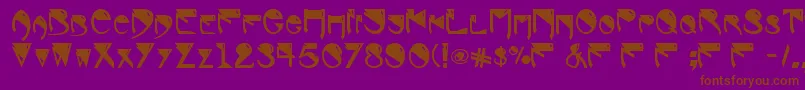 RogerDeansAbwh Font – Brown Fonts on Purple Background