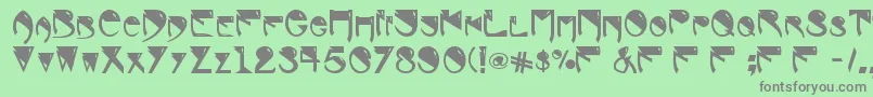 RogerDeansAbwh Font – Gray Fonts on Green Background