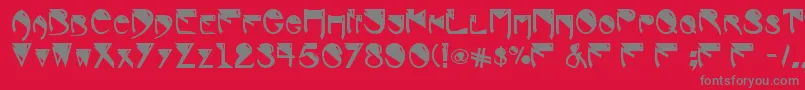 RogerDeansAbwh Font – Gray Fonts on Red Background