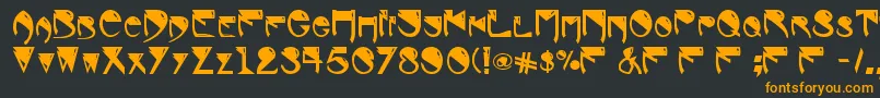 RogerDeansAbwh Font – Orange Fonts on Black Background