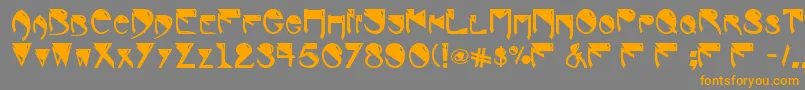 RogerDeansAbwh Font – Orange Fonts on Gray Background