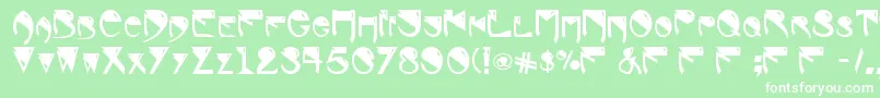 RogerDeansAbwh Font – White Fonts on Green Background