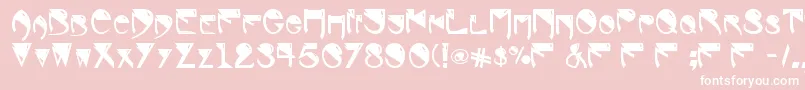 RogerDeansAbwh Font – White Fonts on Pink Background